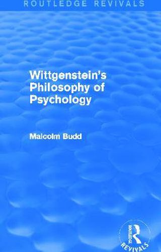 Cover image for Wittgenstein's Philosophy of Psychology (Routledge Revivals)