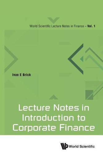 Cover image for Lecture Notes In Introduction To Corporate Finance