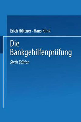 Cover image for Die Bankgehilfenprufung