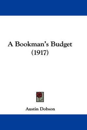 Cover image for A Bookman's Budget (1917)