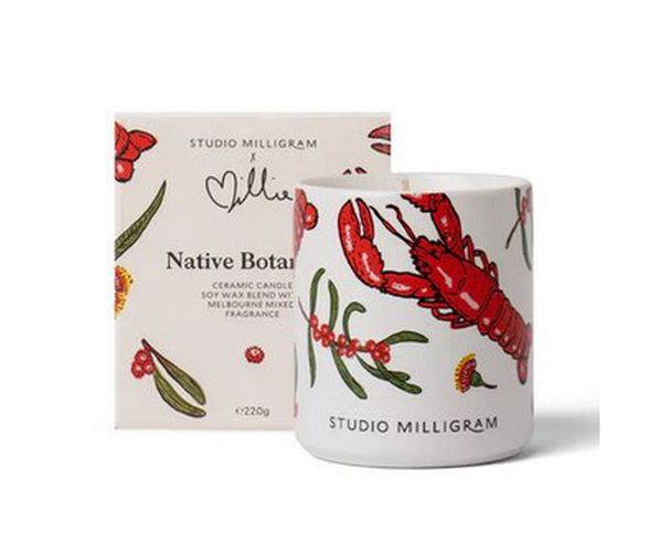 Cover image for Christmas Ceramic Candle - Lobster - Native Botanical Studio Milligram
