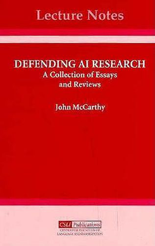 Cover image for Defending AI Research: A Collection of Essays and Reviews