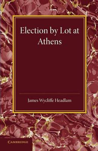 Cover image for Election by Lot at Athens