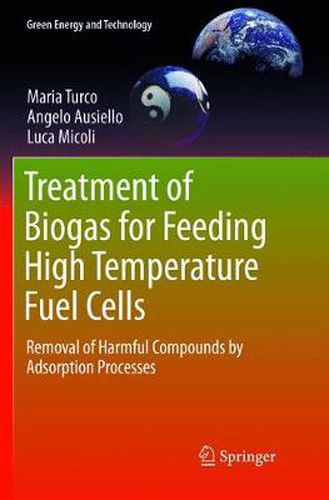 Cover image for Treatment of Biogas for Feeding High Temperature Fuel Cells: Removal of Harmful Compounds by Adsorption Processes