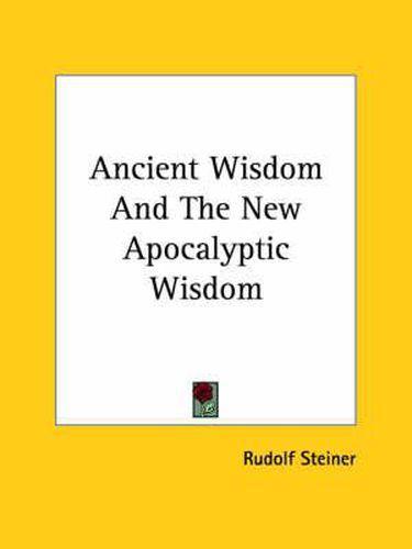 Cover image for Ancient Wisdom and the New Apocalyptic Wisdom