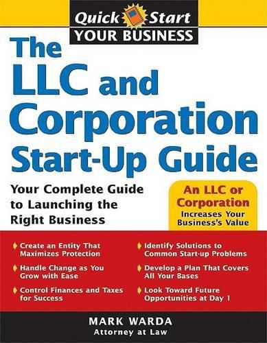 Cover image for The Llc and Corporation Start-Up Guide