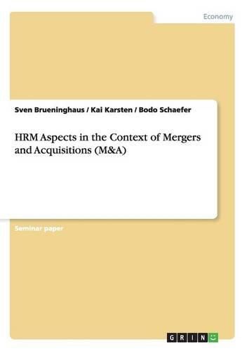 Cover image for Hrm Aspects in the Context of Mergers and Acquisitions (M&A)