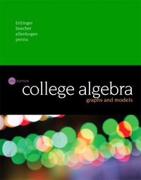 Cover image for College Algebra: Graphs and Models