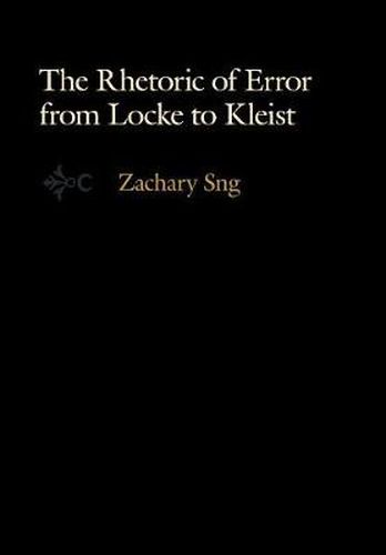 Cover image for The Rhetoric of Error from Locke to Kleist