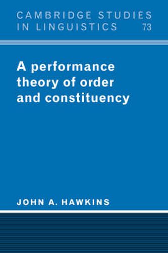 Cover image for A Performance Theory of Order and Constituency