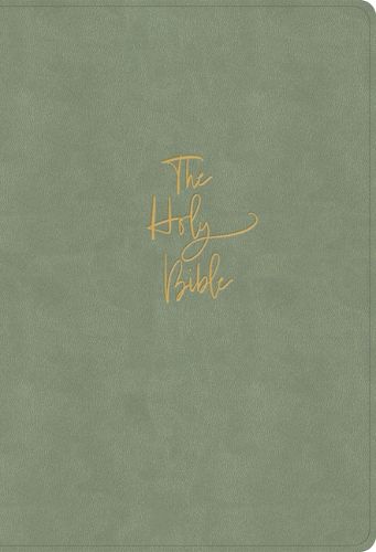 Cover image for KJV Super Giant Print Reference Bible, Sage Suedesoft Leathertouch