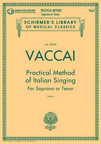 Cover image for Practical Method of Italian Singing: For Soprano or Tenor