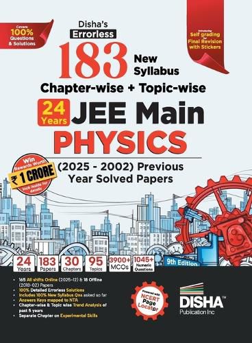 Cover image for Disha's 179 New Syllabus Chapter-Wise + Topic-Wise Jee Main Physics Online (2025 - 2012) & Offline (2018 - 2002) Previous Year Solved Papers