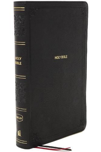 NKJV, End-of-Verse Reference Bible, Personal Size Large Print, Leathersoft, Black, Thumb Indexed, Red Letter, Comfort Print: Holy Bible, New King James Version