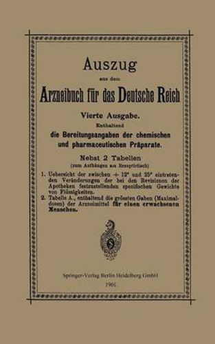 Auszug Aus Dem Arzneibuch Fur Das Deutsche Reich