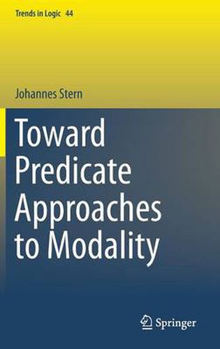 Cover image for Toward Predicate Approaches to Modality