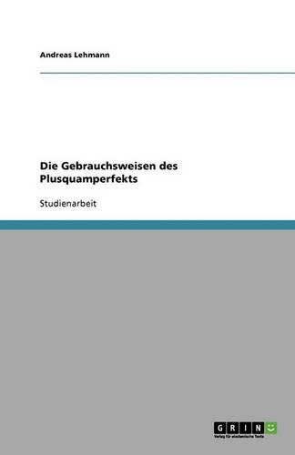 Cover image for Die Gebrauchsweisen des Plusquamperfekts