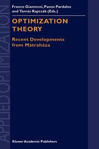 Cover image for Optimization Theory: Recent Developments from Matrahaza