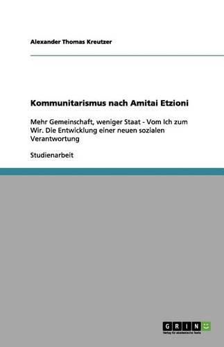 Cover image for Kommunitarismus nach Amitai Etzioni