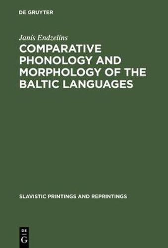 Cover image for Comparative Phonology and Morphology of the Baltic Languages