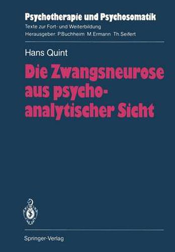 Cover image for Die Zwangsneurose aus Psychoanalytischer Sicht