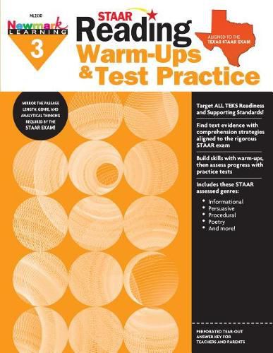 Cover image for Staar: Reading Warm Ups and Test Practice G3 Workbook