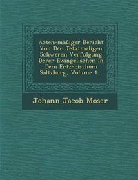 Cover image for Acten-Massiger Bericht Von Der Jetztmaligen Schweren Verfolgung Derer Evangelischen in Dem Ertz-Bisthum Saltzburg, Volume 1...