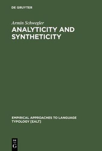 Cover image for Analyticity and Syntheticity: A Diachronic Perspective with Special Reference to Romance Languages