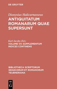 Cover image for Antiquitatum Romanarum, Suppl Pb