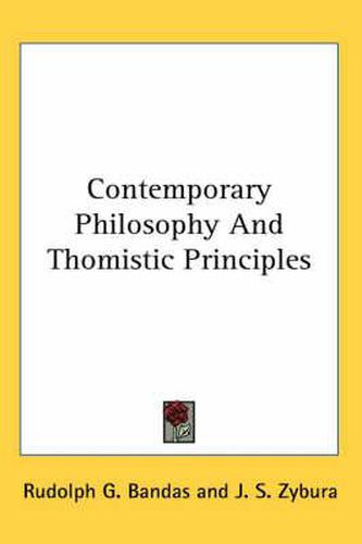 Cover image for Contemporary Philosophy and Thomistic Principles