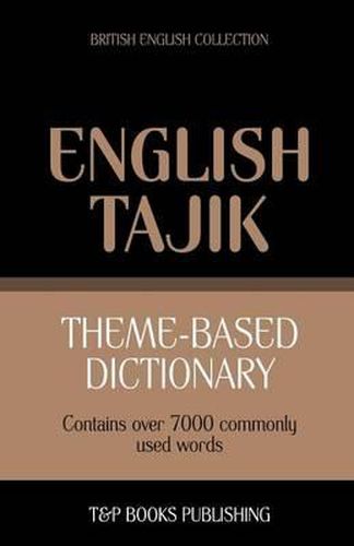 Cover image for Theme-based dictionary British English-Tajik - 7000 words