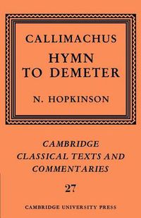 Cover image for Callimachus: Hymn to Demeter