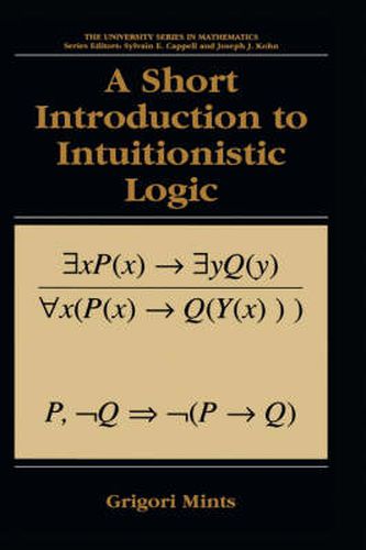 Cover image for A Short Introduction to Intuitionistic Logic
