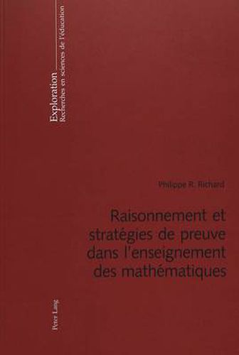 Cover image for Raisonnement Et Strategies de Preuve Dans l'Enseignement Des Mathematiques