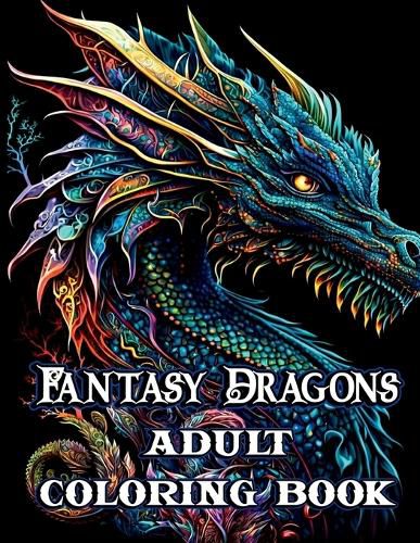 Cover image for Fantasy Dragons Adult Coloring Book