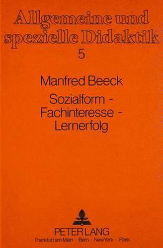 Cover image for Sozialform - Fachinteresse - Lernerfolg
