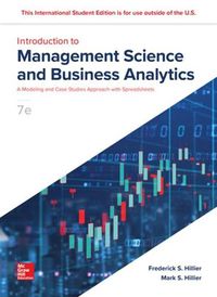 Cover image for ISE Introduction to Management Science: A Modeling and Case Studies Approach with Spreadsheets