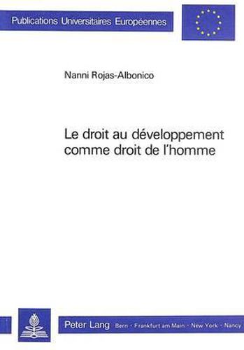 Cover image for Le Droit Au Daeveloppement Comme Droit de L'Homme