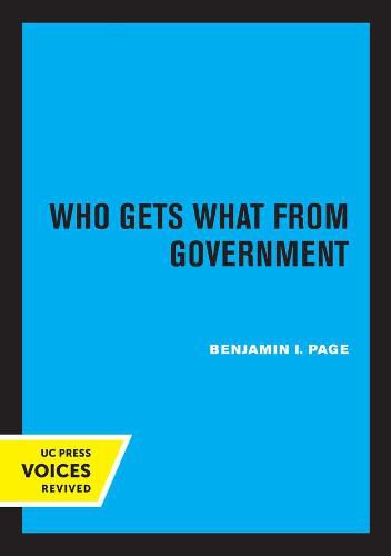 Cover image for Who Gets What from Government
