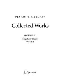 Cover image for Vladimir Arnold - Collected Works: Singularity Theory 1972-1979