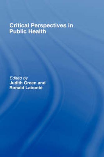 Cover image for Critical Perspectives in Public Health