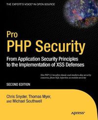 Cover image for Pro PHP Security: From Application Security Principles to the Implementation of XSS Defenses