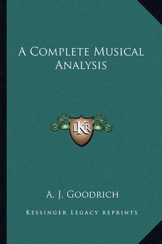 Cover image for A Complete Musical Analysis