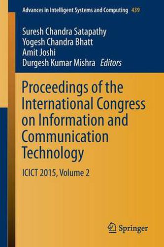 Cover image for Proceedings of the International Congress on Information and Communication Technology: ICICT 2015, Volume 2