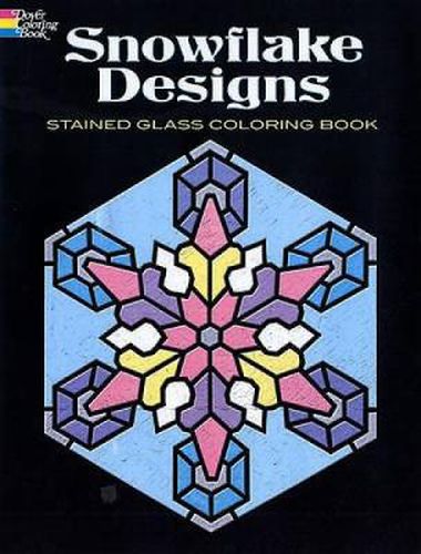 Cover image for Snowflake Designs Stained Glass Coloring Book