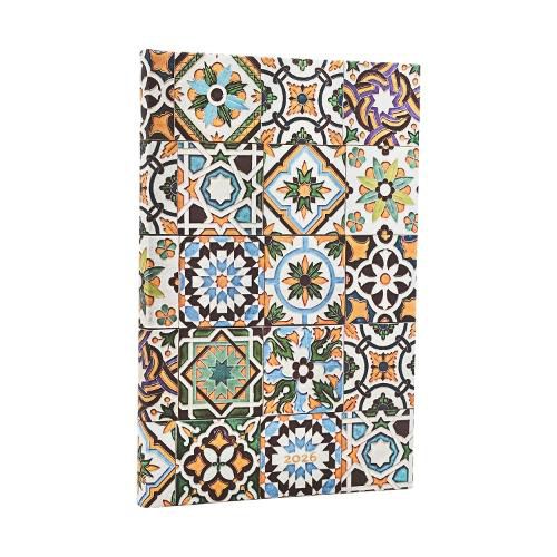 Cover image for 2026 Porto (Portuguese Tiles) Maxi 12-month Horizontal Hardcover Flexi Dayplanner 2026 (Elastic Band Closure)
