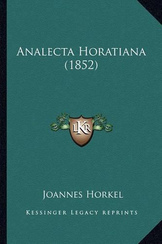 Analecta Horatiana (1852)