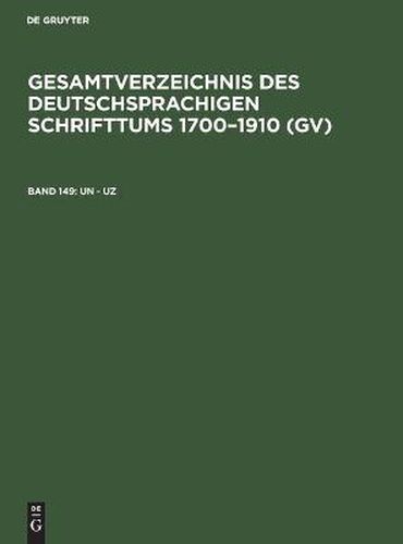 Cover image for Un - Uz
