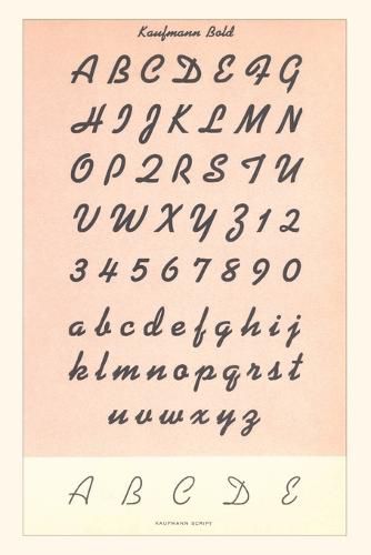 Cover image for Vintage Journal Font Sample Chart, Kaufmann Bold