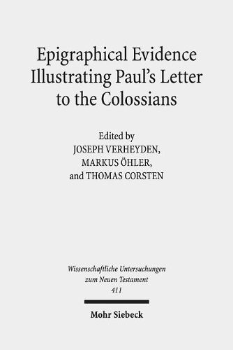 Cover image for Epigraphical Evidence Illustrating Paul's Letter to the Colossians